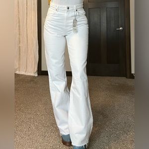 Zara NWT White Wide Leg Jeans